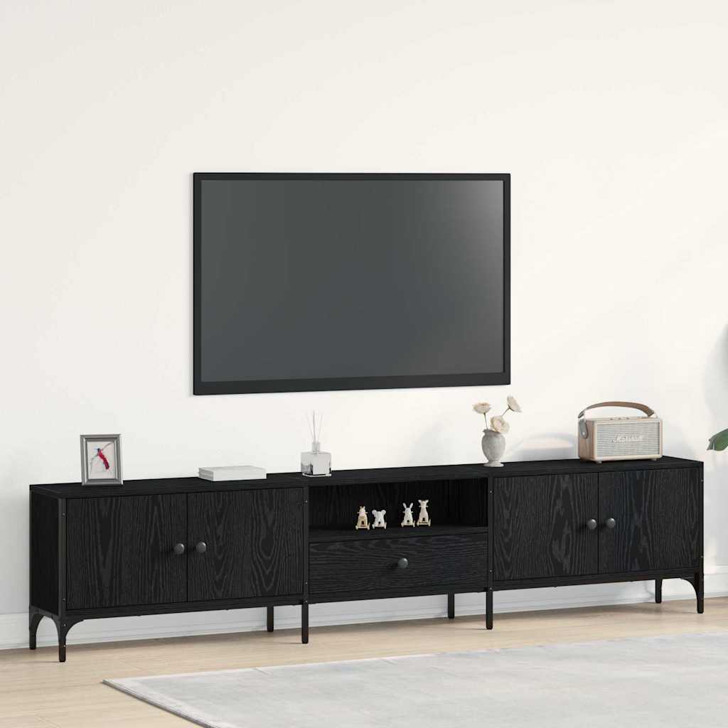TV-Schränk Schwarze Eiche 200 x 25 x 44 cm Holzwerkstoff