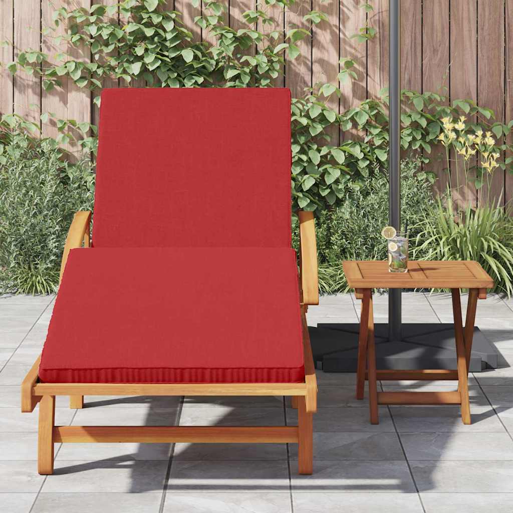 Sonnenliege 1-Person 2 pcs Rot 40 x 40 x 40cm Massivholz Akazie