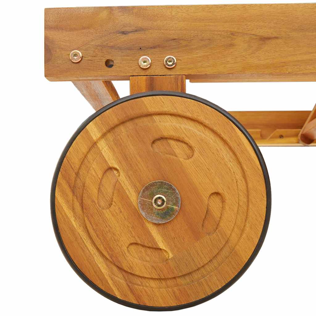 Chaises longues, lot de 2, en bois d'acacia massif