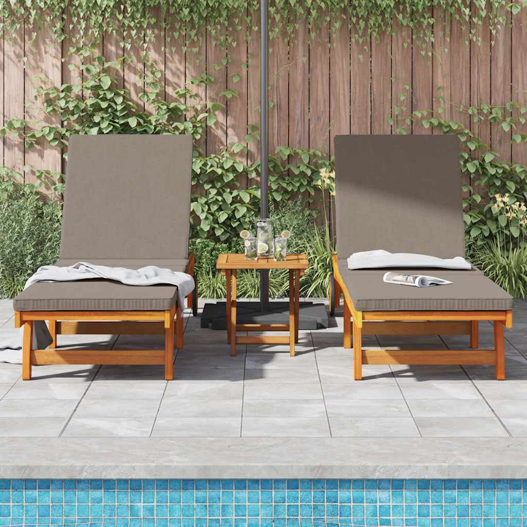 Sonnenliege 3 pcs Braun 40 x 40 x 40cm Massivholz Akazie