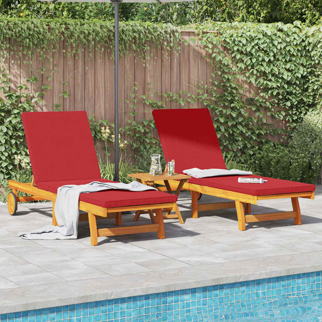 Sonnenliege 3 pcs Braun 40 x 40 x 40cm Massivholz Akazie