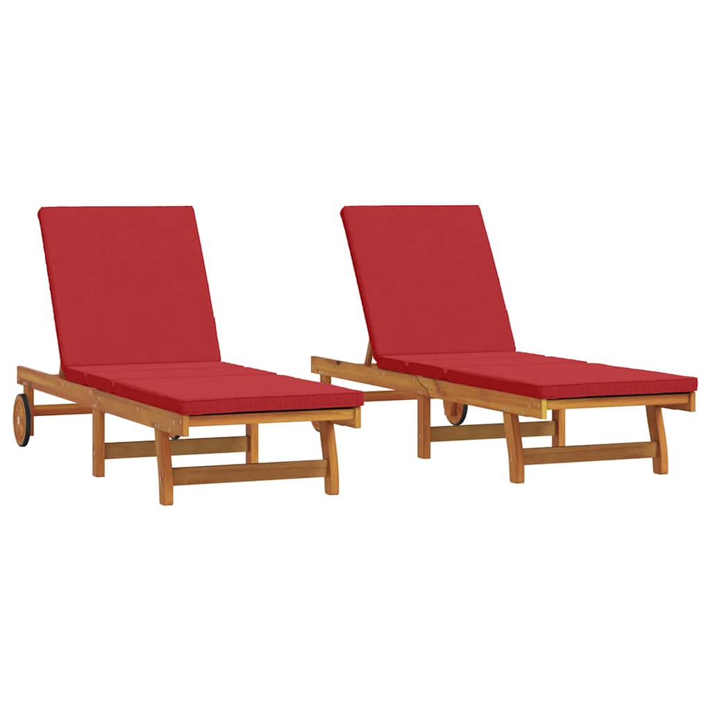 Sonnenliege 3 pcs Braun 40 x 40 x 40cm Massivholz Akazie