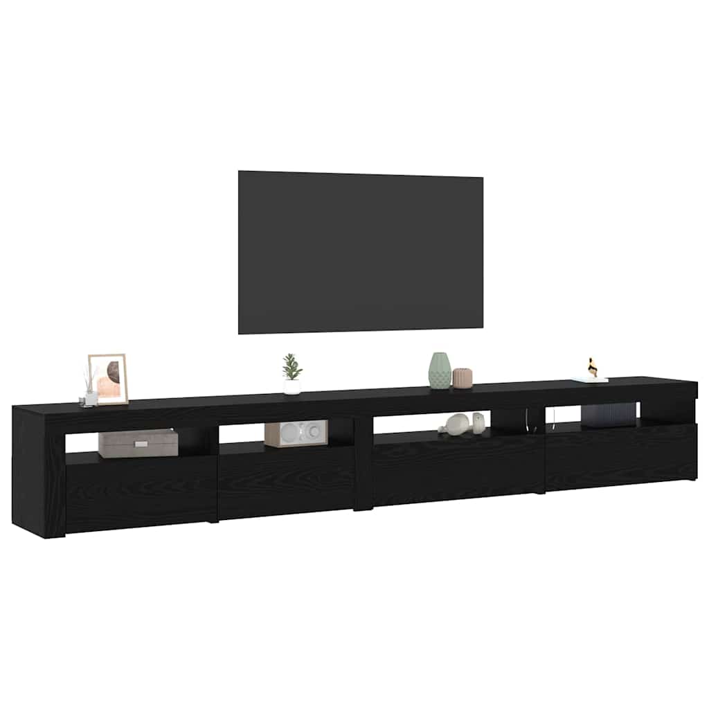 TV-Schrank-Set 3 pcs Schwarz Eichen-Optik 270 x 35 x 40 cm