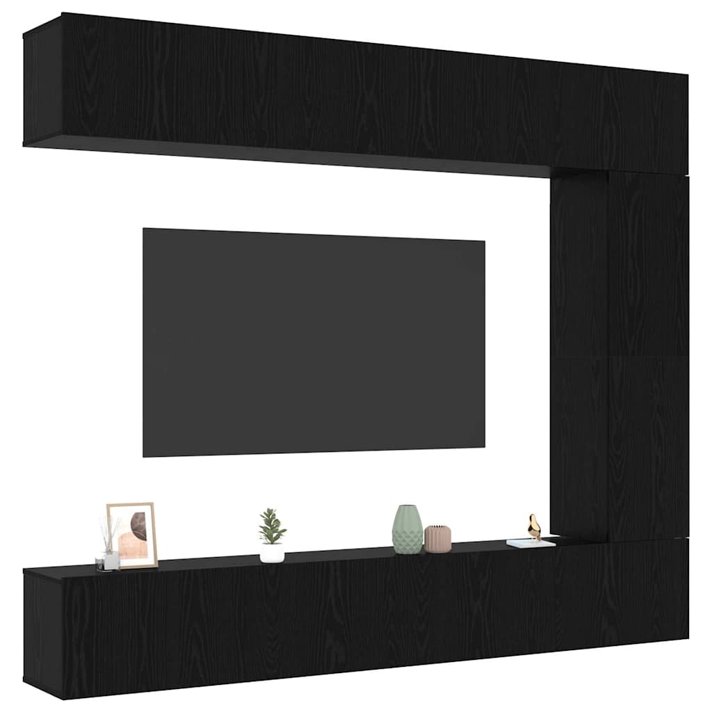 TV-Möbel-Set 5 pcs Schwarz Eichen-Optik 100 x 30 x 30 cm