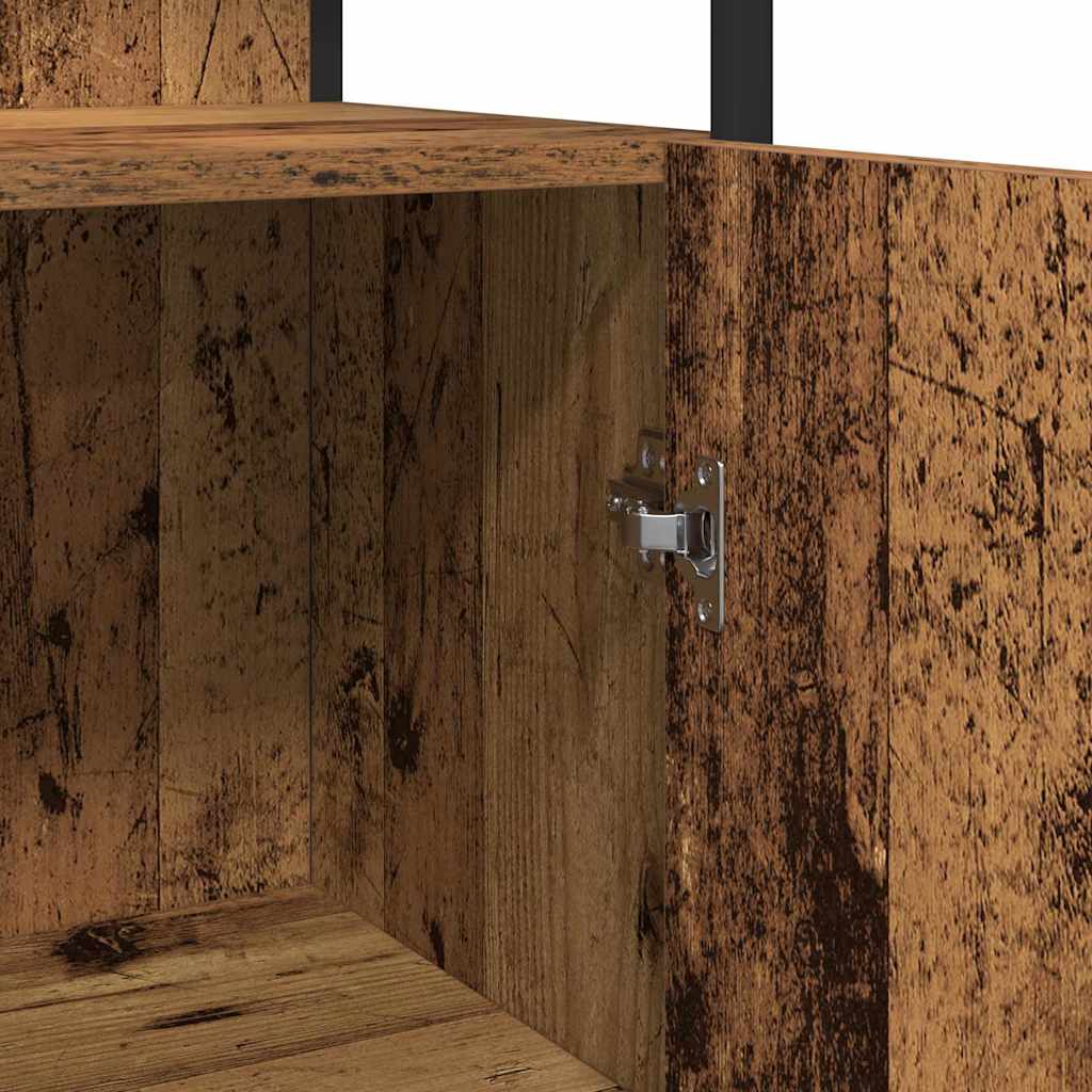 Badezimmermöbel Set mit Regal 3 pcs Braun 33 x 33 x 185.5 cm