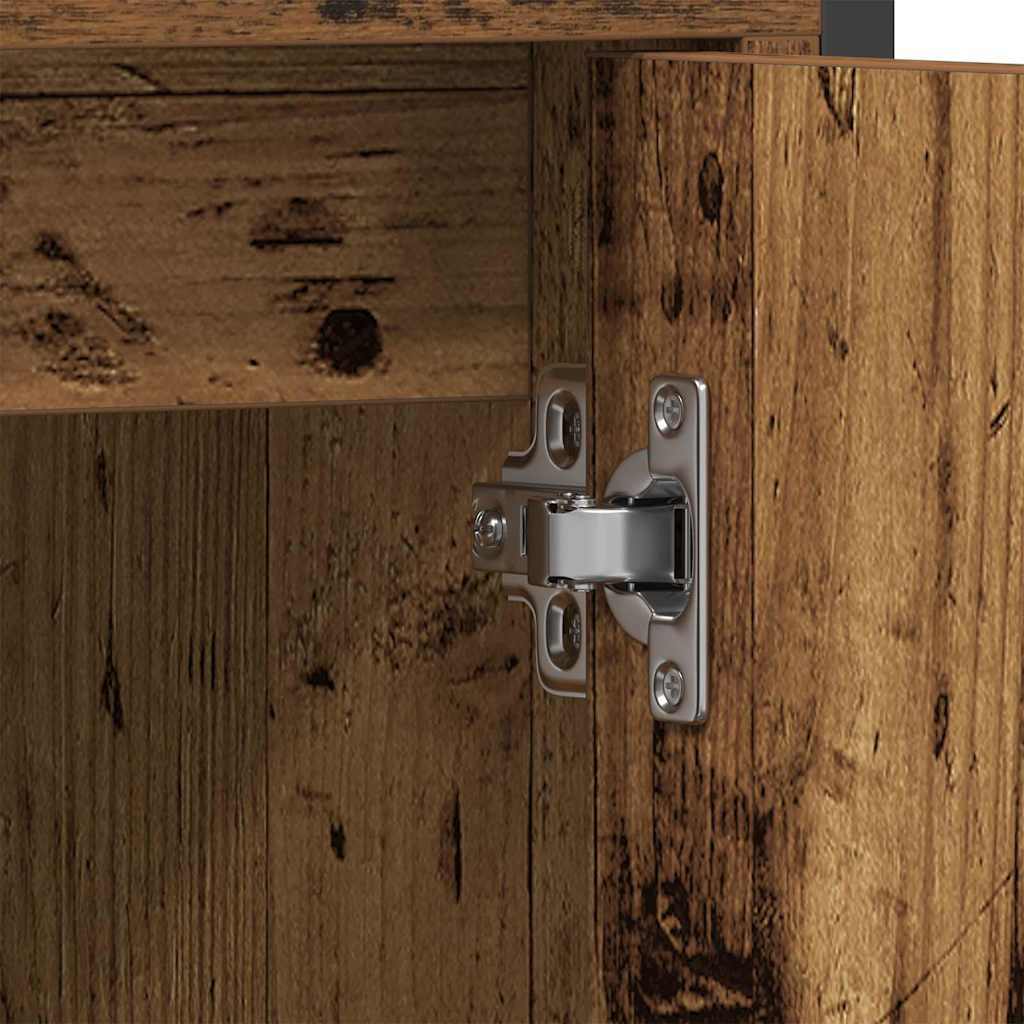 Badezimmermöbel Set mit Regal 3 pcs Braun 33 x 33 x 185.5 cm