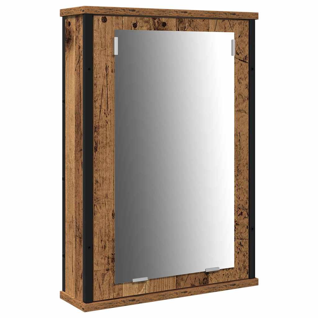 Badezimmermöbel Set mit Regal 3 pcs Altholz 33 x 33 x 185.5 cm