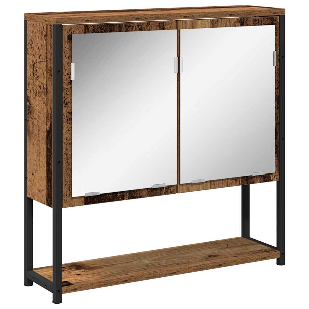 Badezimmermöbel Set mit Regal 3 pcs Altholz 33 x 33 x 185.5 cm