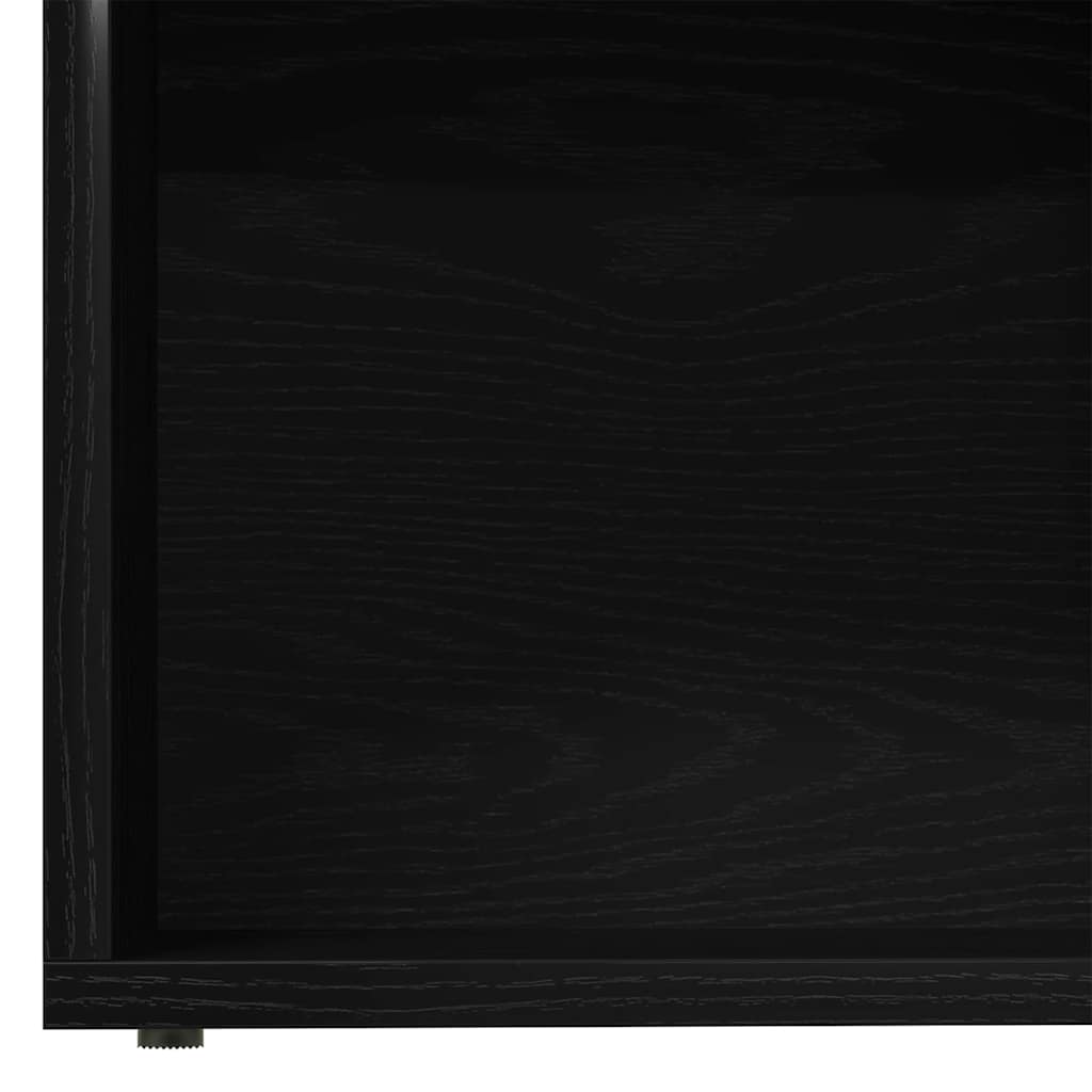Bücherregal 3 pcs Schwarze Eiche 36 x 30 x 143 cm Holzwerkstoff