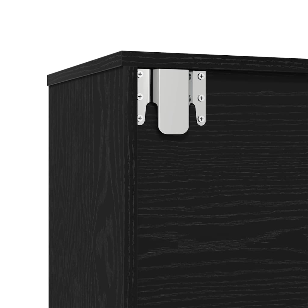 Bücherregal 3 pcs Schwarze Eiche 36 x 30 x 143 cm Holzwerkstoff