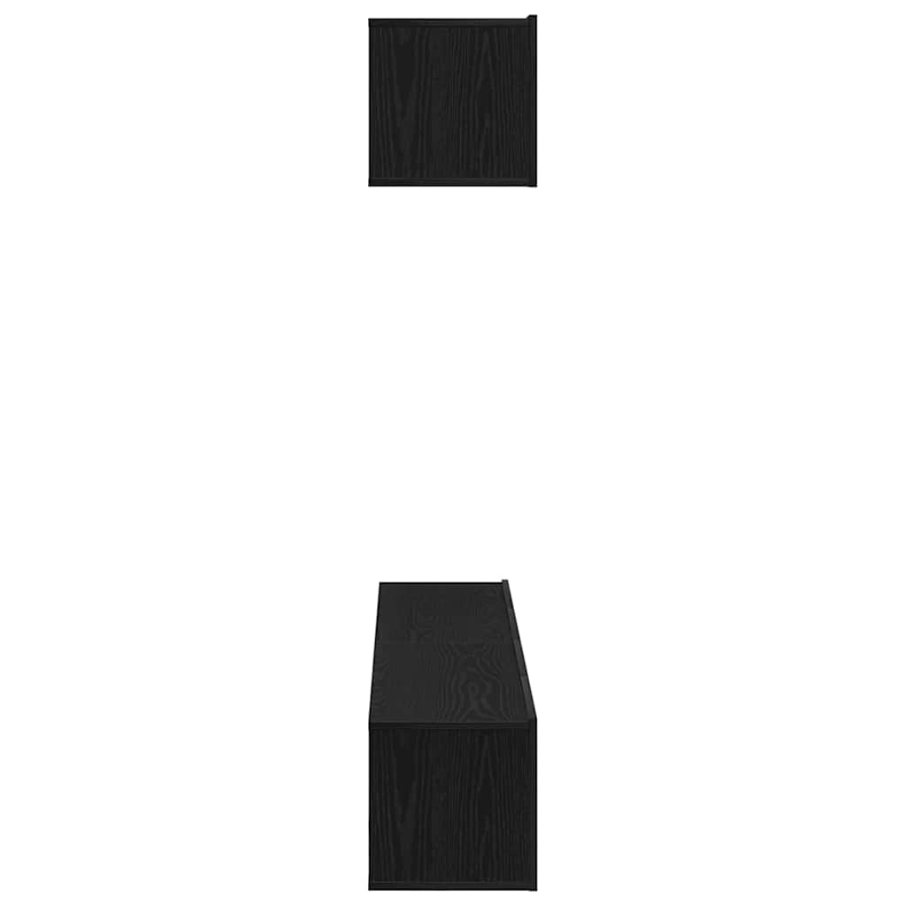 TV-Möbel-Set 4 pcs Schwarz Eichen-Optik 80 x 30 x 30 cm