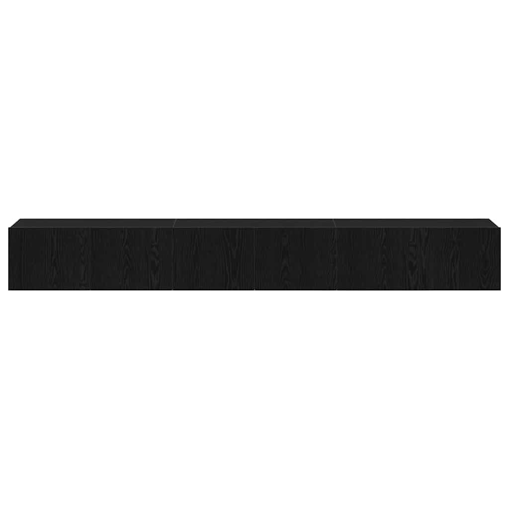TV-Möbel-Set 3 pcs Schwarz Eichen-Optik 80 x 30 x 30 cm