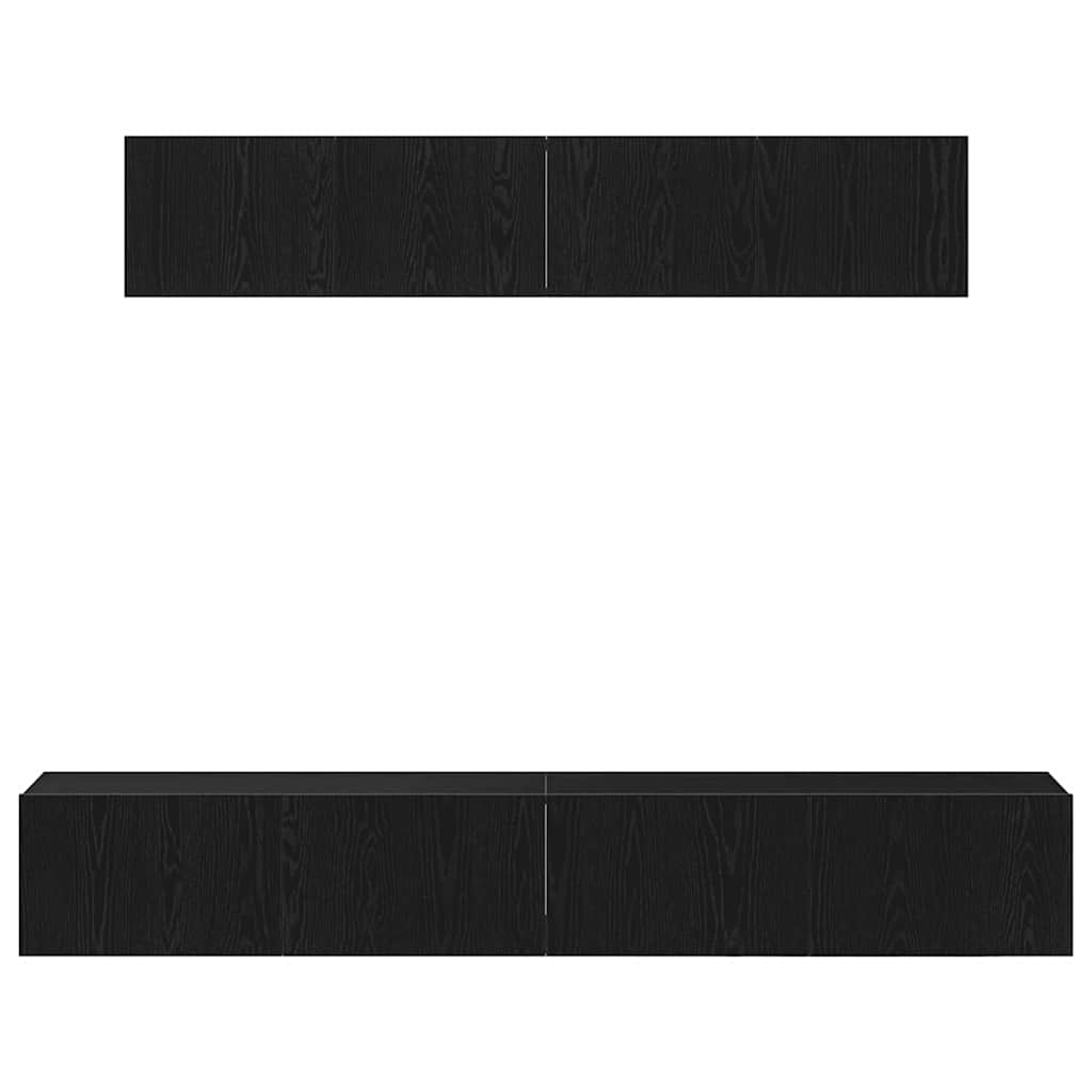 TV-Möbel-Set 4 pcs Schwarz Eichen-Optik 100 x 30 x 30 cm