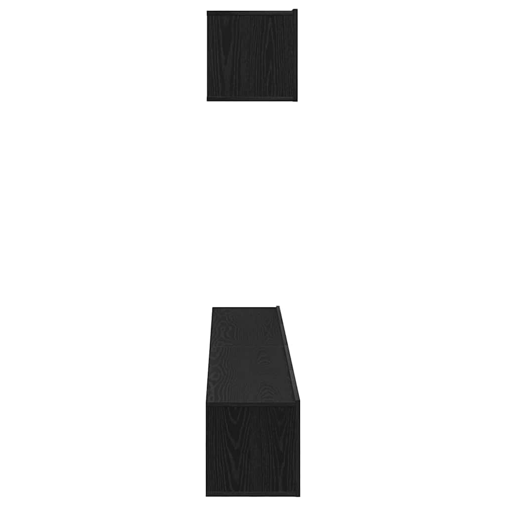 TV-Möbel-Set 4 pcs Schwarz Eichen-Optik 100 x 30 x 30 cm