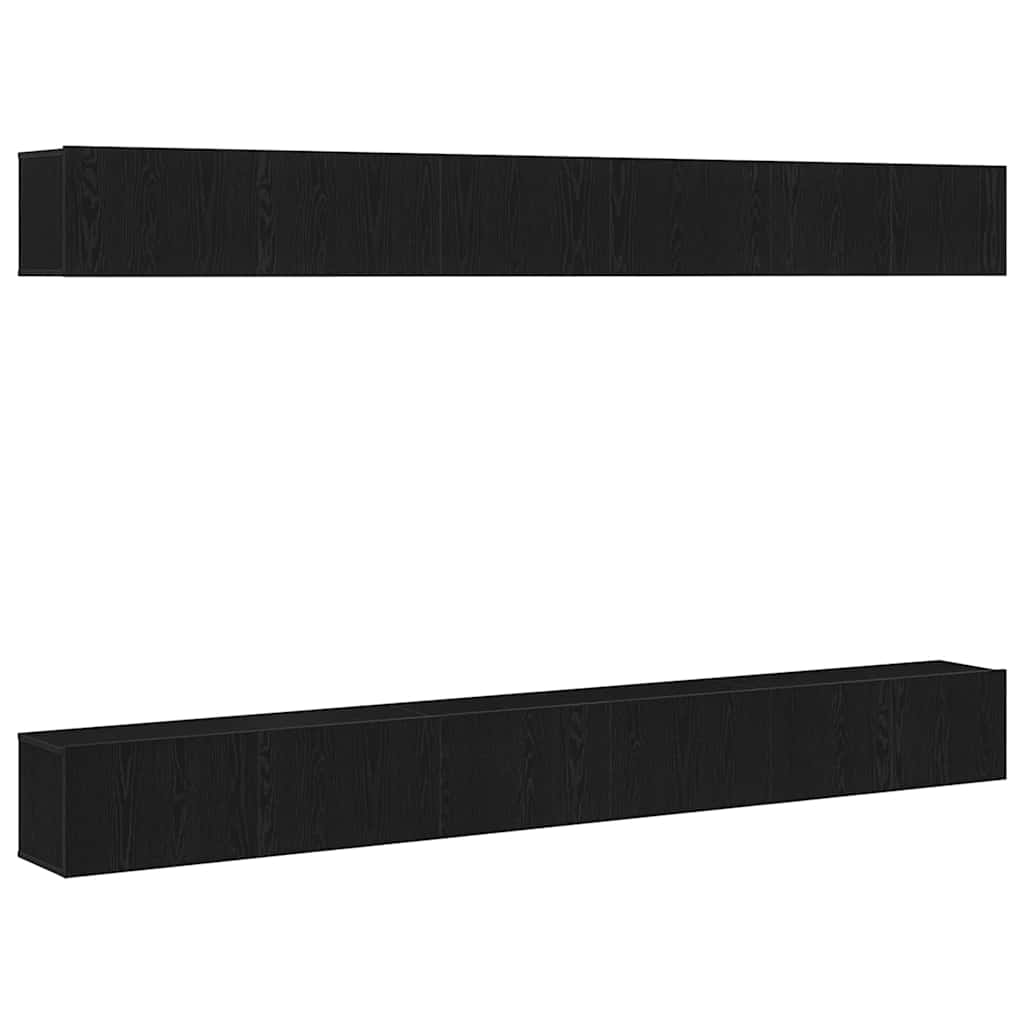 TV-Möbel-Set 6 pcs Schwarz Eichen-Optik 100 x 30 x 30 cm