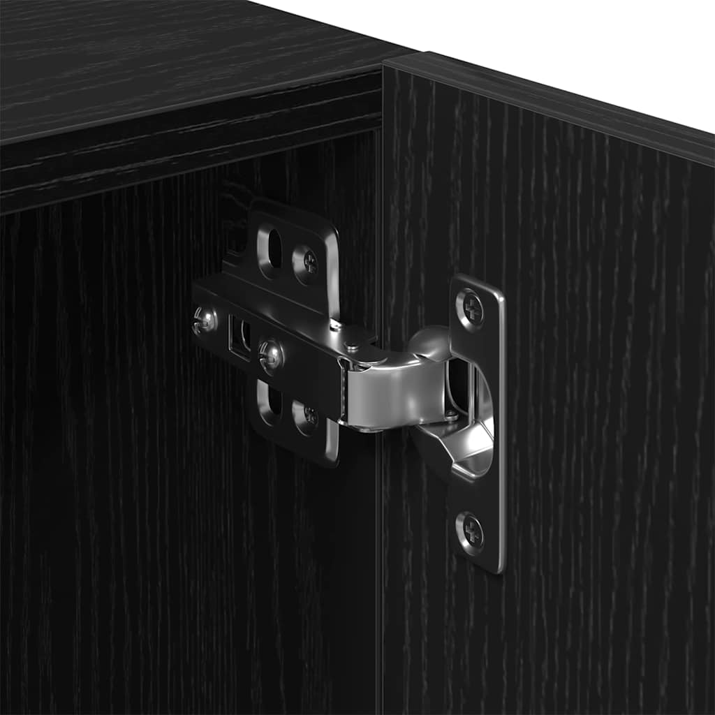 TV-Schränk Schwarz Eichen-Optik 100 x 35 x 40 cm Holzwerkstoff