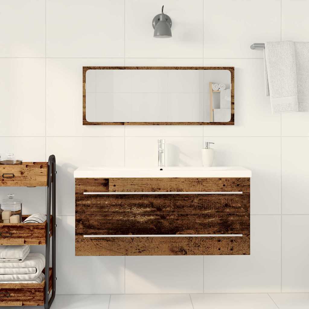 Waschbeckenunterschrank mit Becken mit Schubladen 2 pcs Altholz