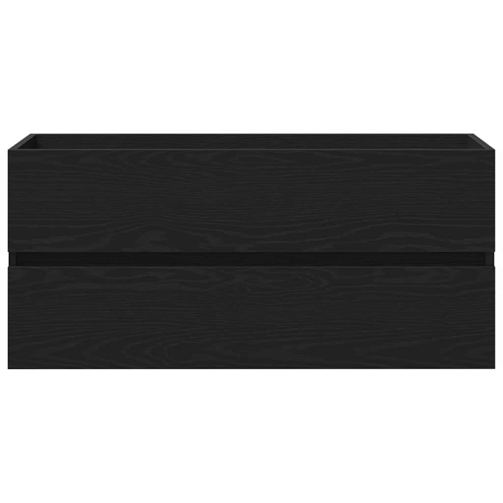 Waschbeckenunterschrank mit Tür Schwarze Eiche 90 x 39 x 62 cm