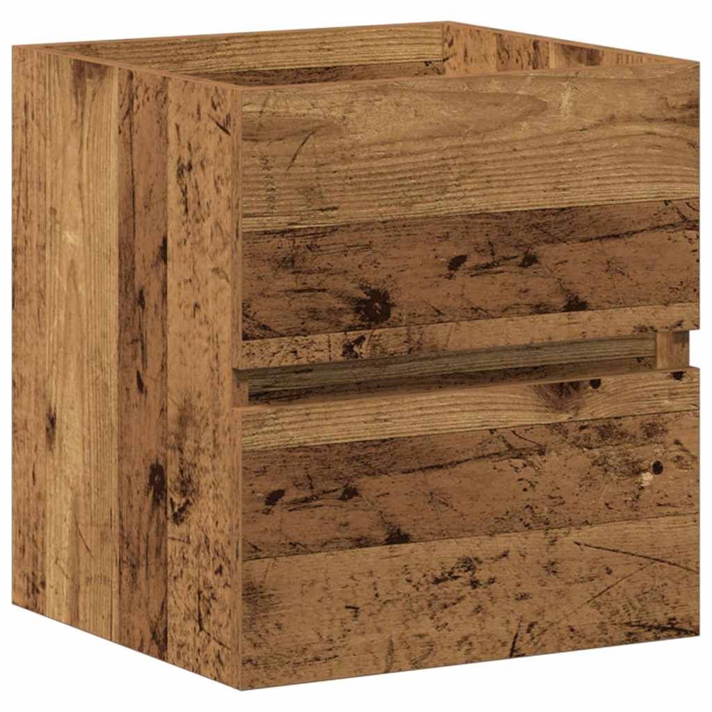 Waschbeckenunterschrank mit Tür Schwarze Eiche 41 x 39 x 62 cm