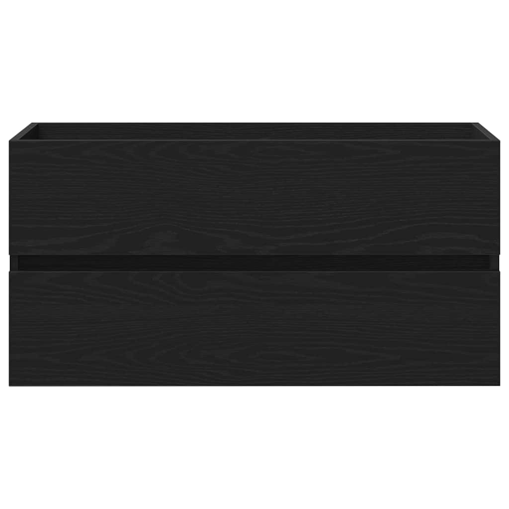 Waschbeckenunterschrank mit Tür Schwarze Eiche 90 x 39 x 62 cm