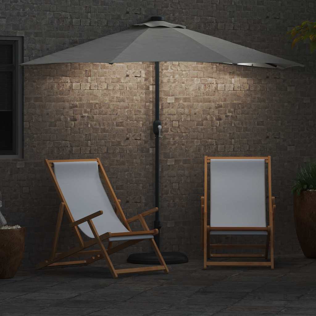 Garten-Sonnenschirm Halbe Sandfarbe 294 x 150 x 224 cm Stoff