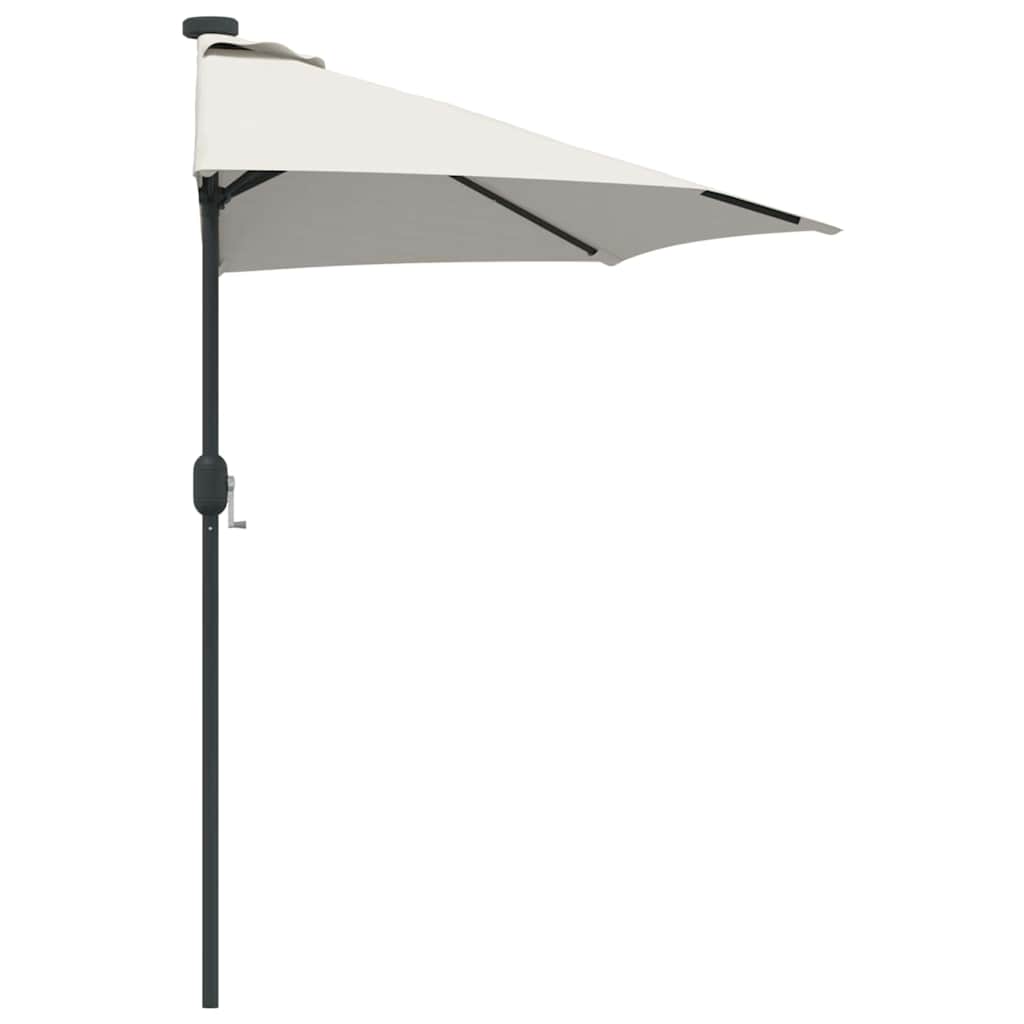 Garten-Sonnenschirm Halbe Sandfarbe 294 x 150 x 224 cm Stoff