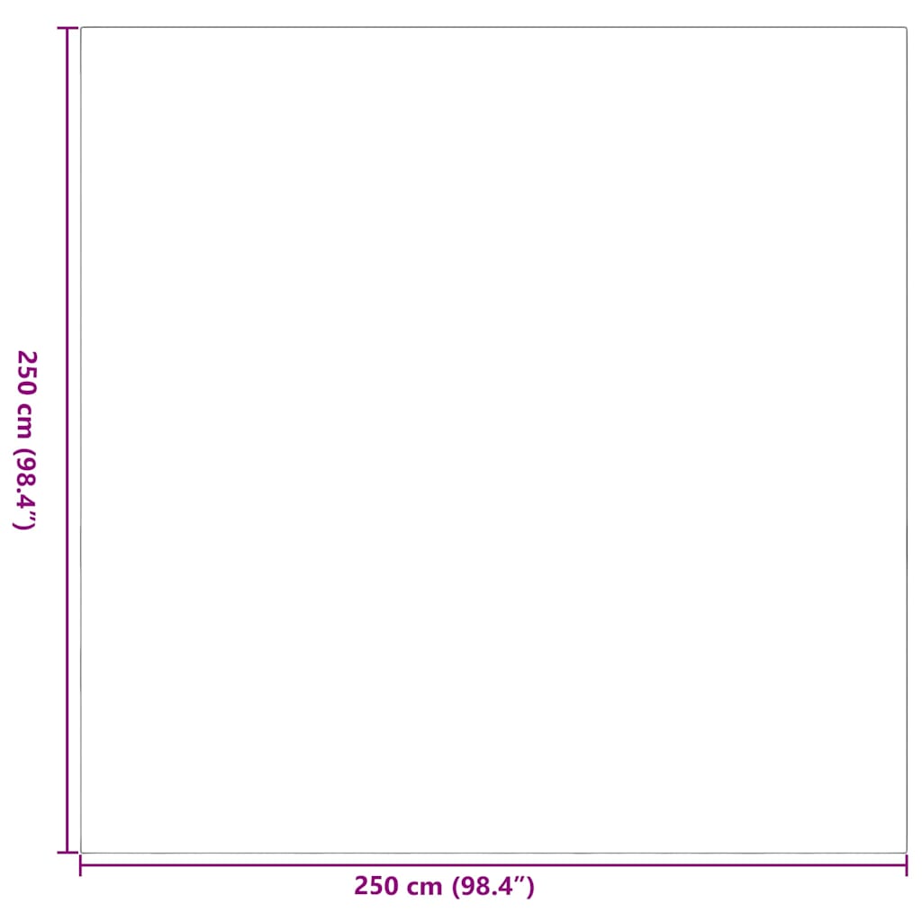 Outdoor Teppich ARAKIL Schwarz und Grau 250 x 250 cm PP