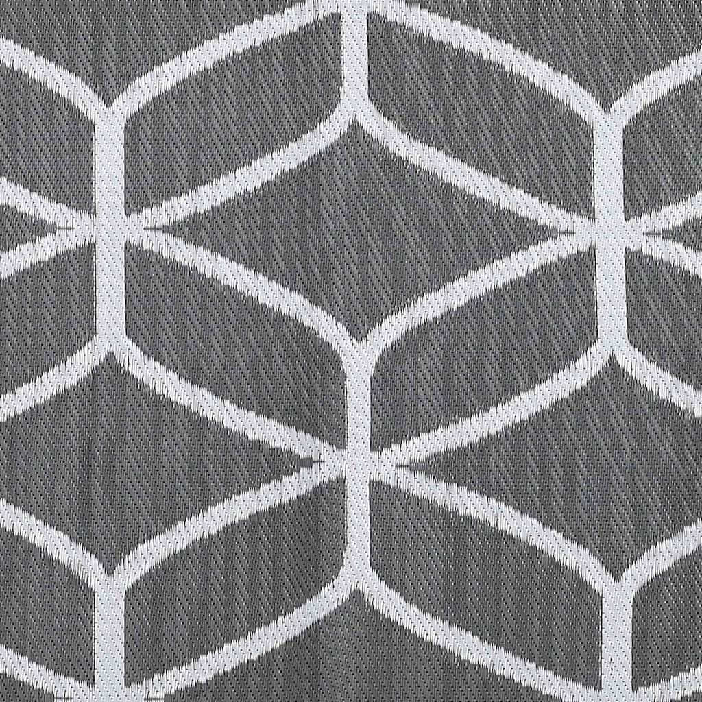 Outdoor Teppich ARAKIL Grau und Weiß 250 x 400 cm PP