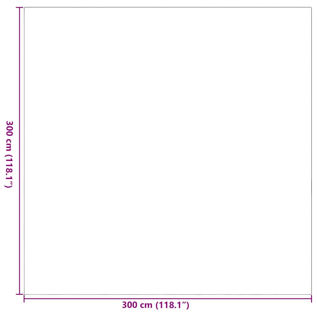 Outdoor Teppich ARAKIL Grau und Weiß 300 x 300 cm PP