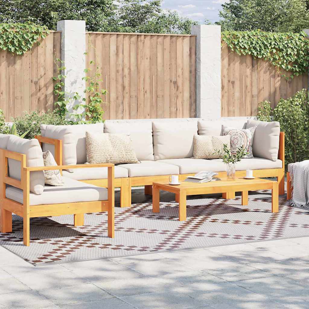 Outdoor Teppich ARAKIL Braun und Weiß 300 x 400 cm PP