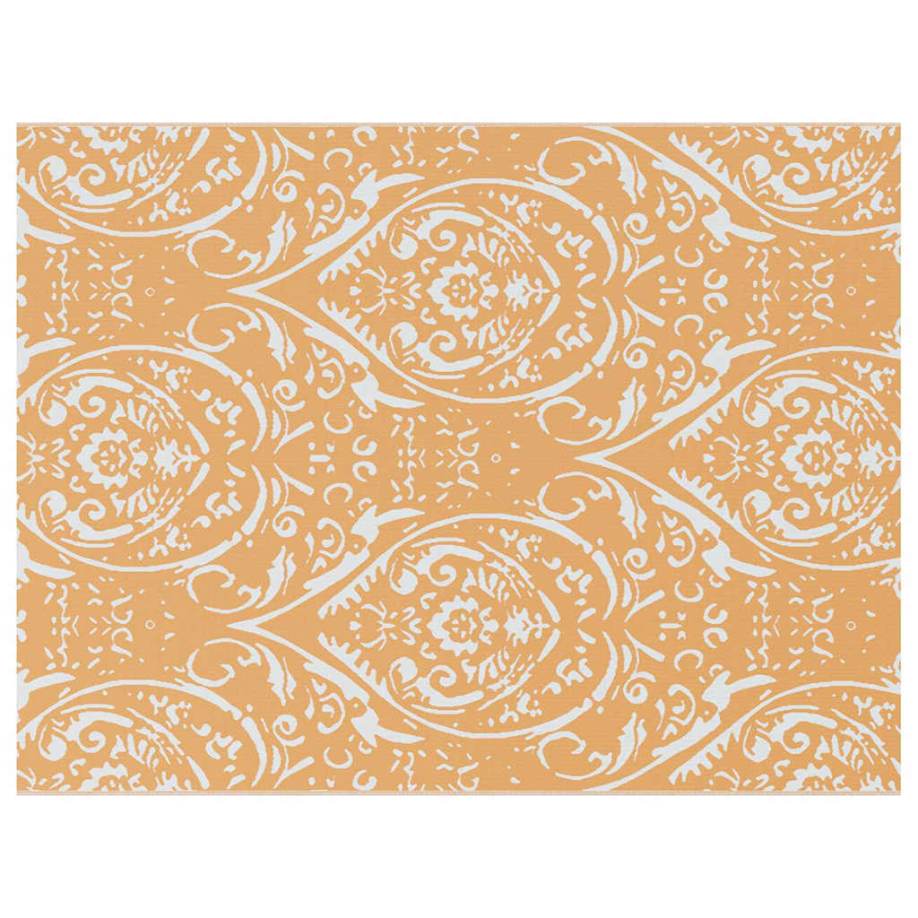 Outdoor Teppich ARAKIL Orange und Weiß 300 x 400 cm PP