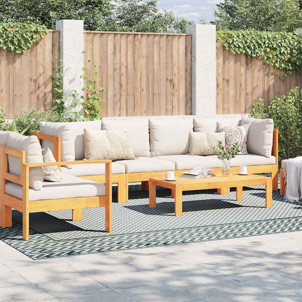 Outdoor Teppich ARAKIL Grün und Weiß 300 x 400 cm PP