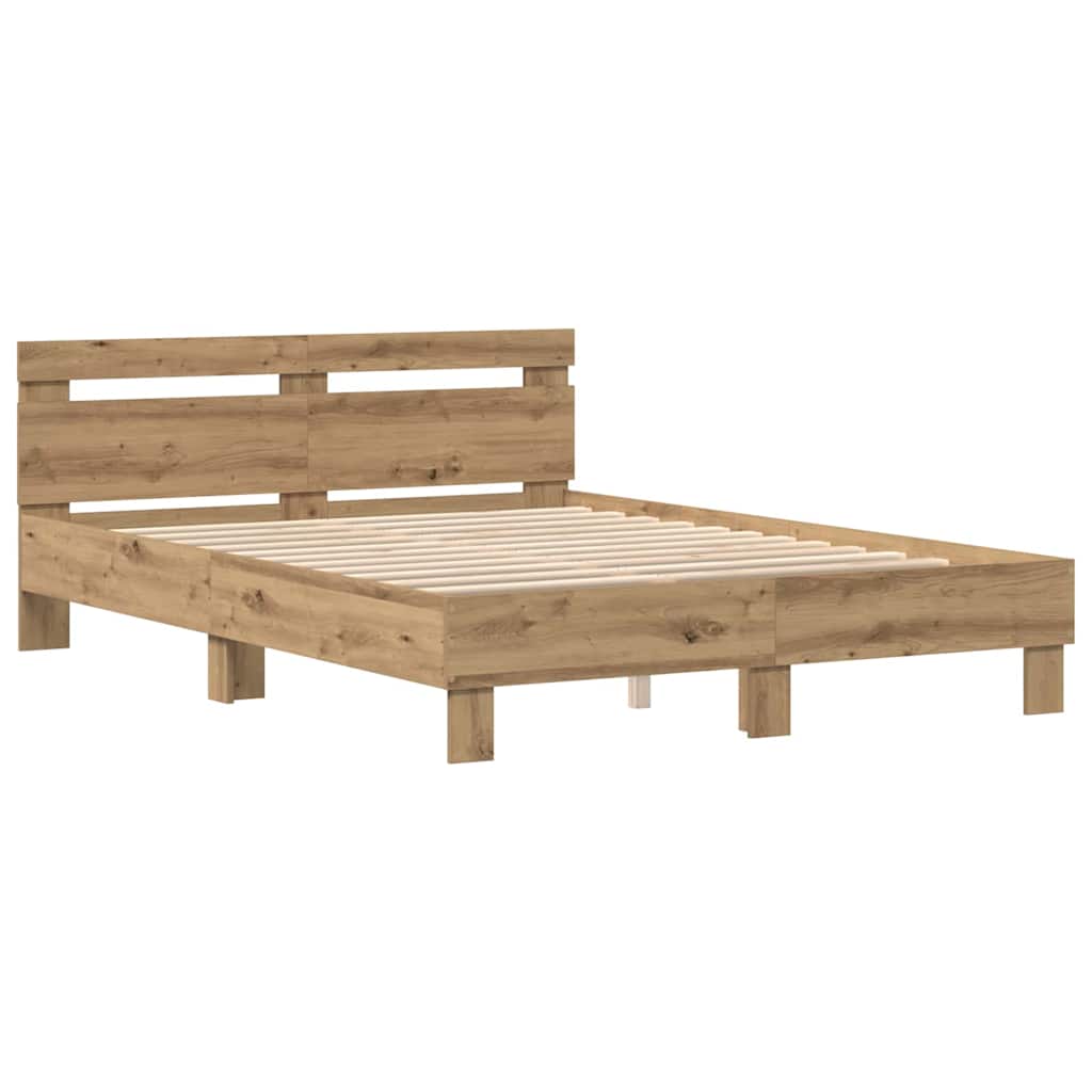 Bettgestell Artisan-Eiche 140 x 190 cm Holzwerkstoff