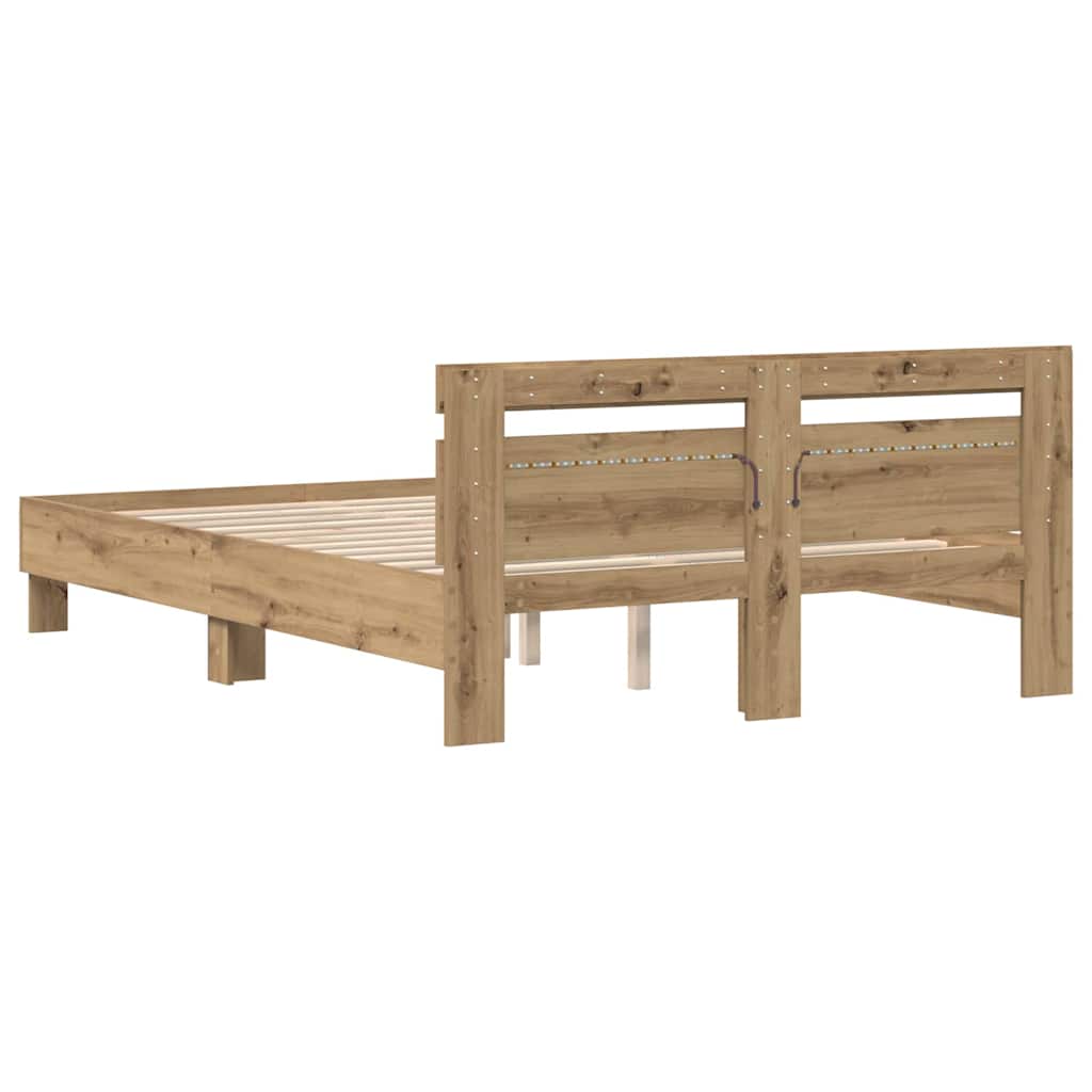 Bettgestell Artisan-Eiche 140 x 190 cm Holzwerkstoff