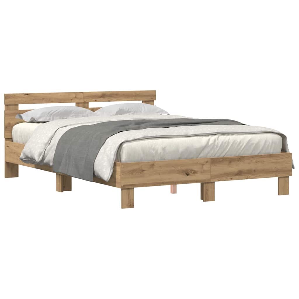Bettgestell Artisan-Eiche 140 x 190 cm Holzwerkstoff