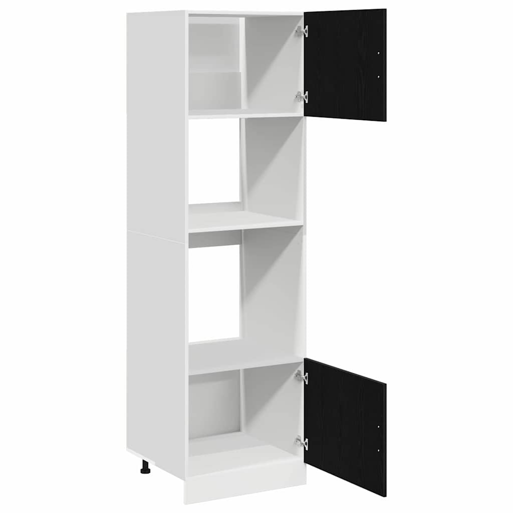 Meuble de cuisine en chêne noir collé 60 x 57 x 207 cm