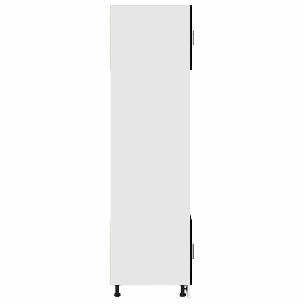 Meuble de cuisine en chêne noir collé 60 x 57 x 207 cm