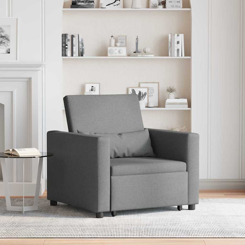 Einzel-Schlafsofa Dunkelgrau 90 x 165 x 87 cm Stoff