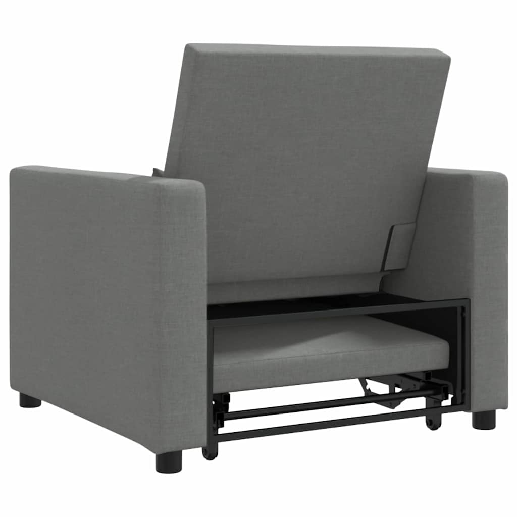 Einzel-Schlafsofa Dunkelgrau 90 x 165 x 87 cm Stoff