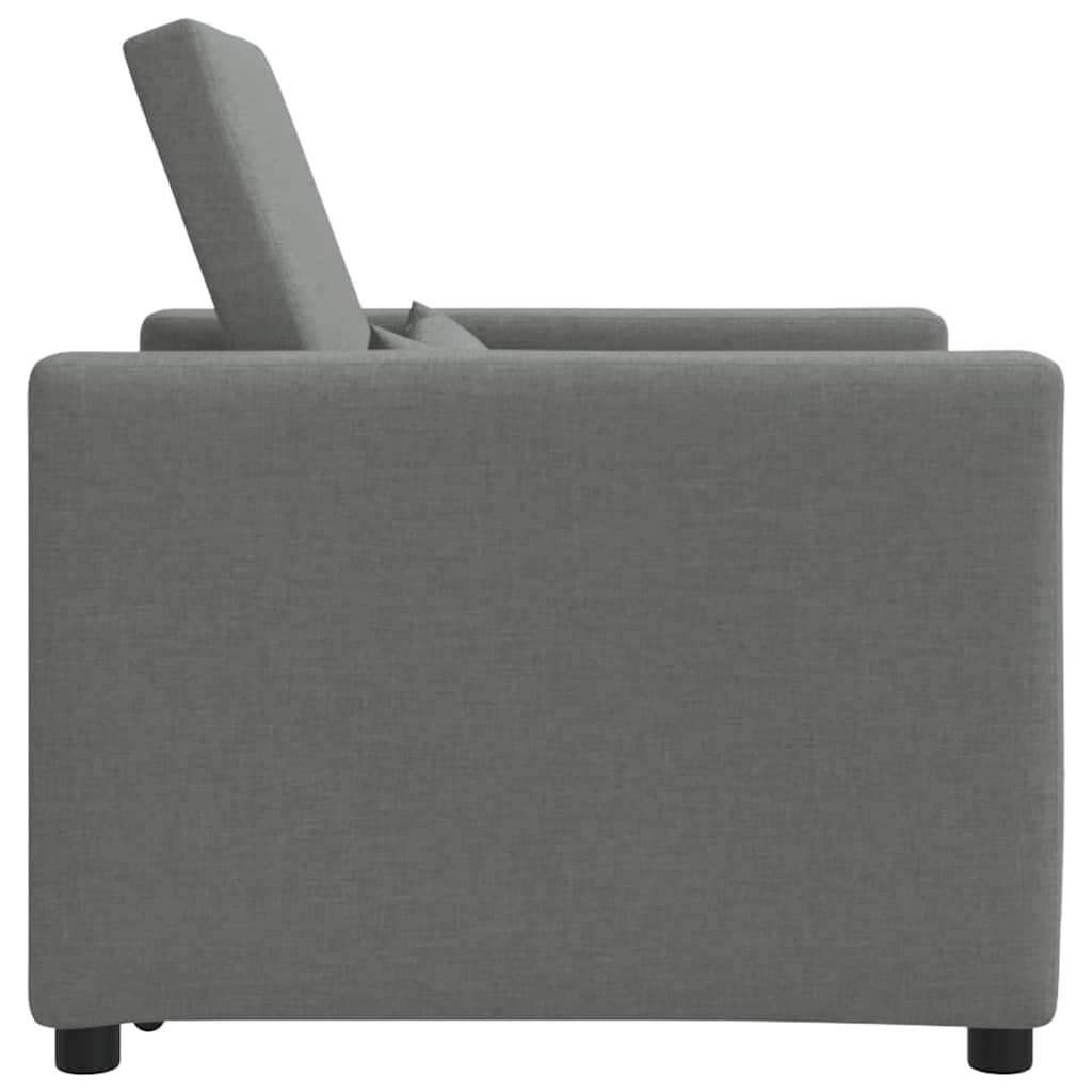 Einzel-Schlafsofa Dunkelgrau 90 x 165 x 87 cm Stoff