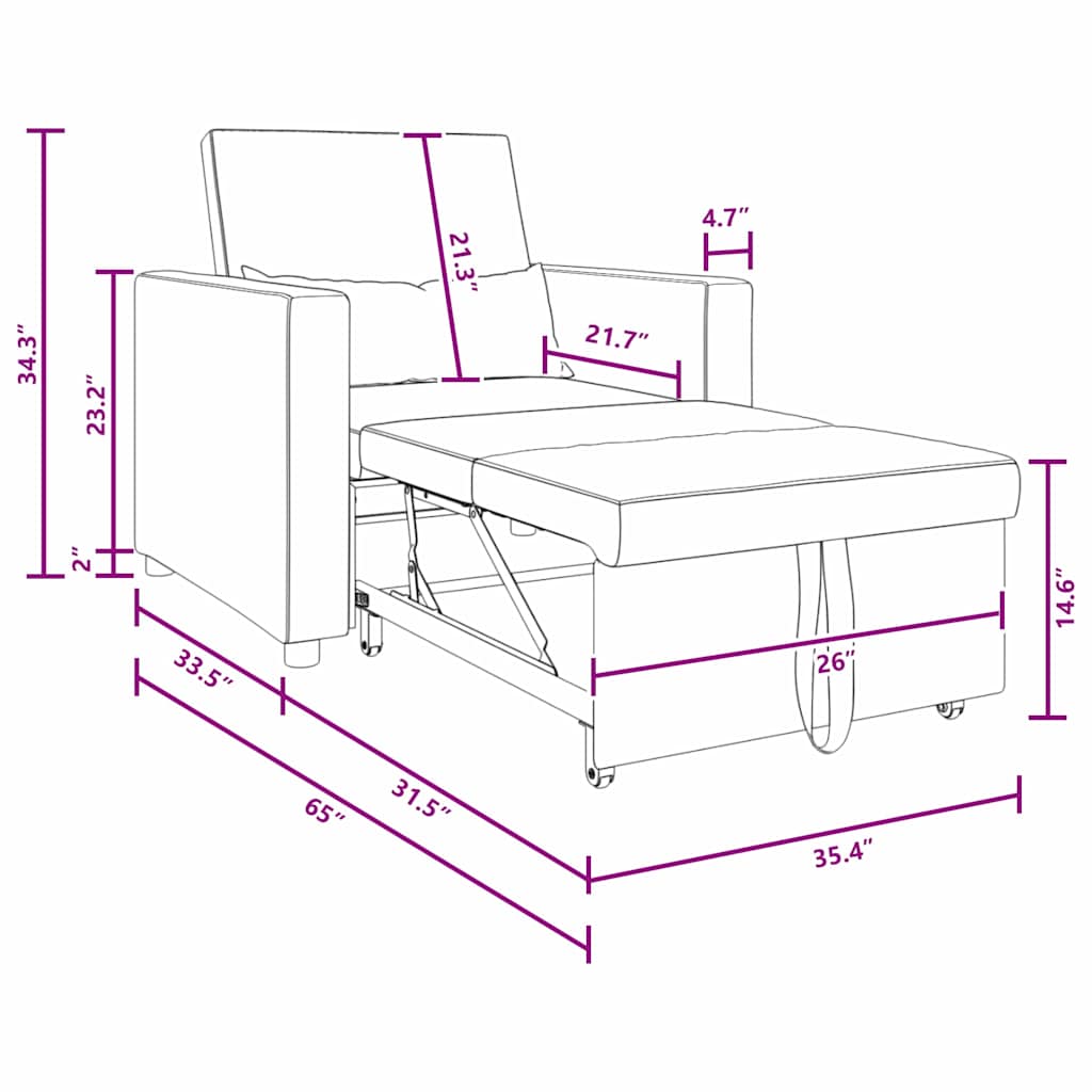 Einzel-Schlafsofa Dunkelgrau 90 x 165 x 87 cm Stoff