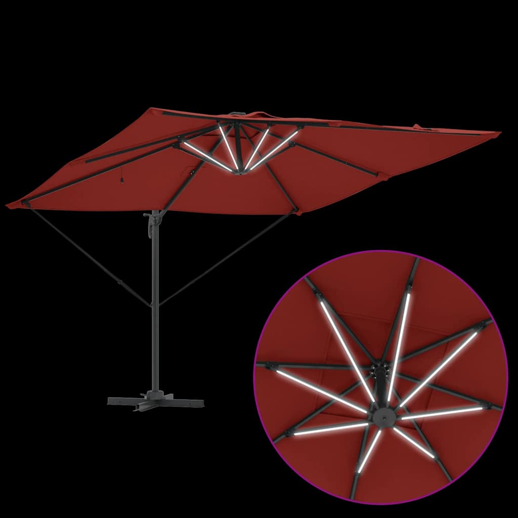 Sonnenschirm Terrakotta 286 x 285 x 270 cm Aluminium
