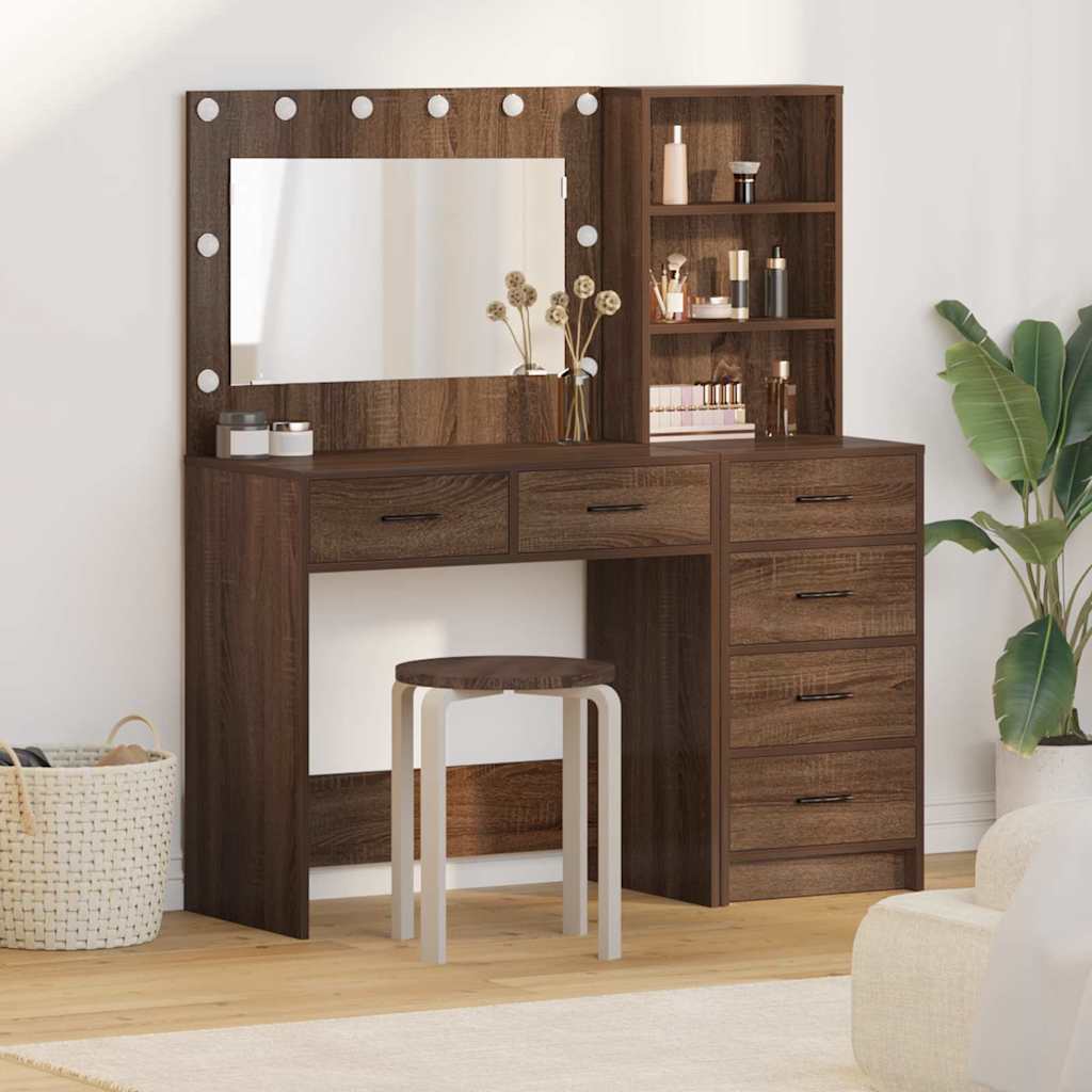 Schminktisch 2 pcs Braun 78,5 x 41 x 135 cm Holzwerkstoff