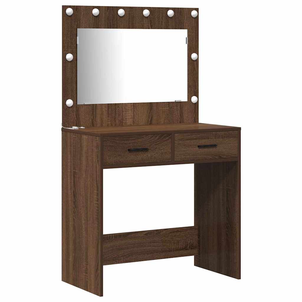 Schminktisch 2 pcs Braun 78,5 x 41 x 135 cm Holzwerkstoff