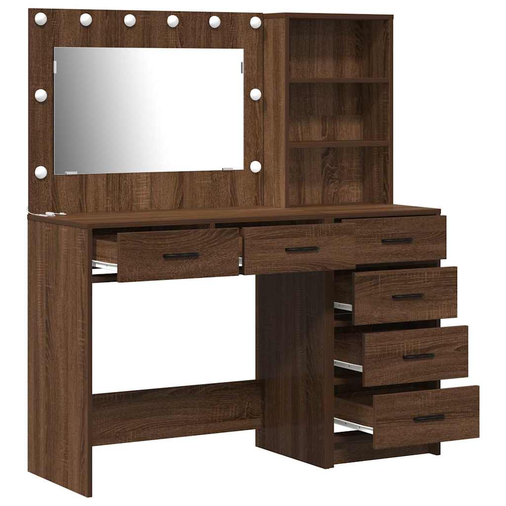 Schminktisch 2 pcs Braun 78,5 x 41 x 135 cm Holzwerkstoff