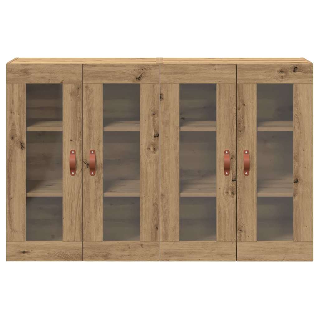 Wandschrank 2 pcs Eiche handwerklich 69.5 x 34 x 90 cm