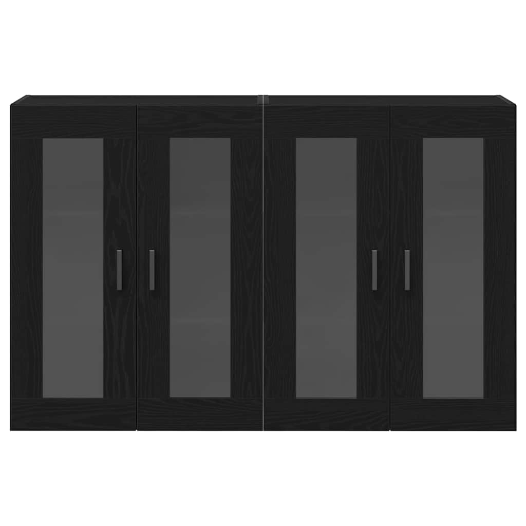 Wandschrank 2 pcs Schwarze Eiche 69.5 x 34 x 90 cm
