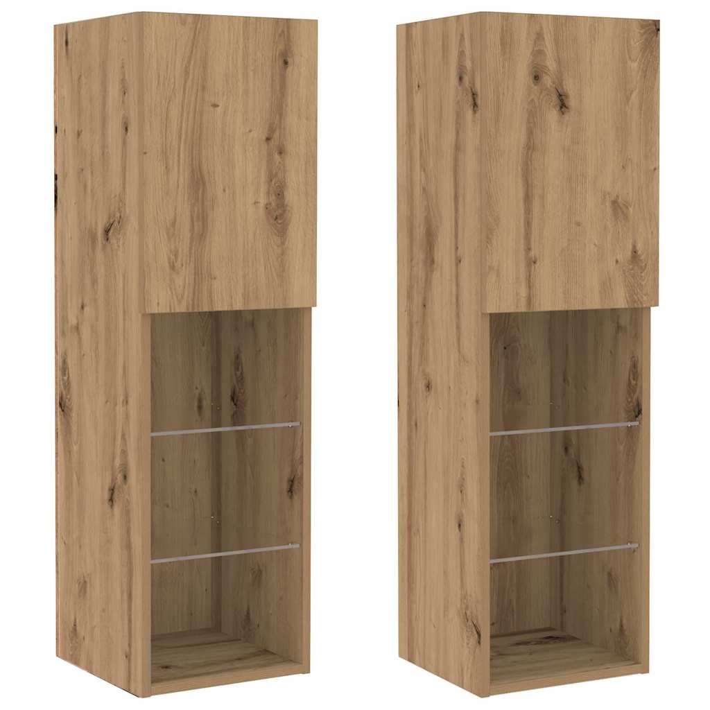 TV-Wandregal-Set 6 pcs Artisan-Eiche 30.5 x 30 x 102 cm