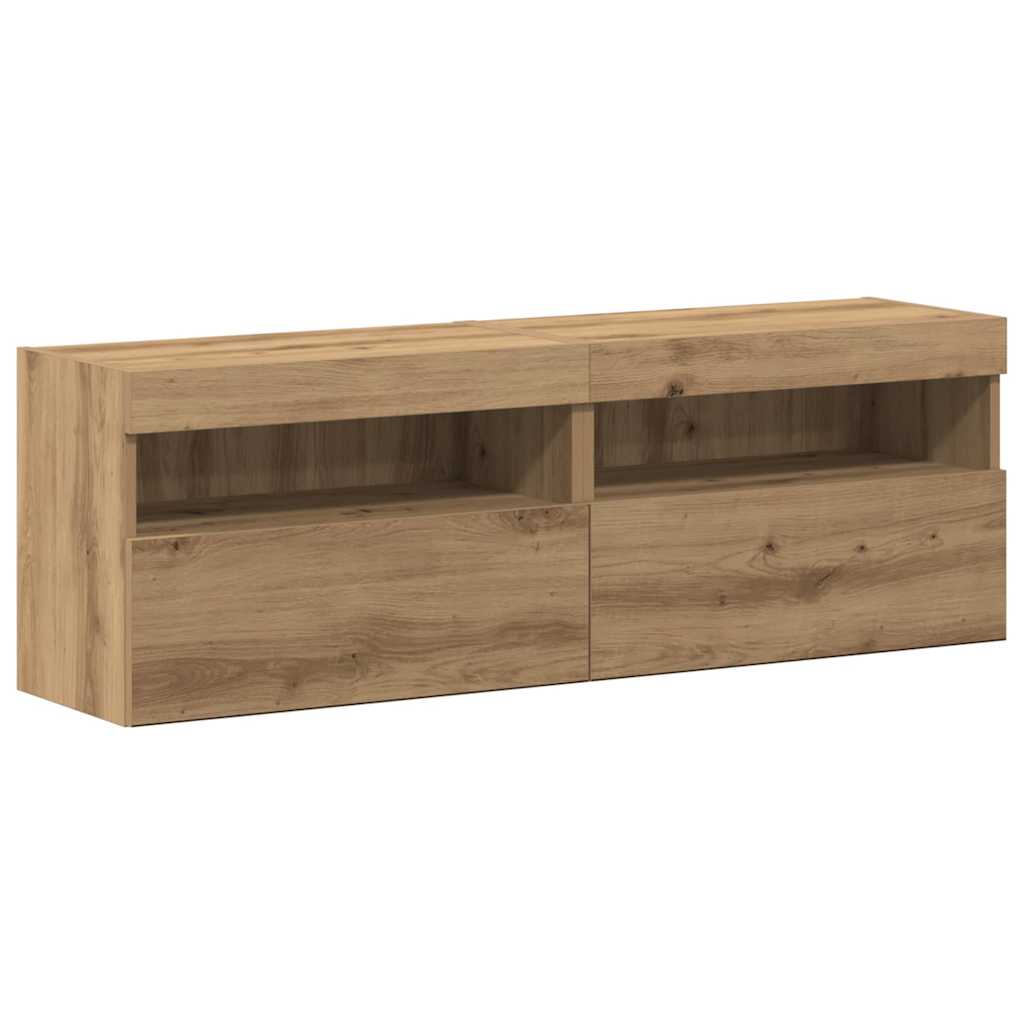 TV-Wandregal-Set 6 pcs Artisan-Eiche 30.5 x 30 x 102 cm