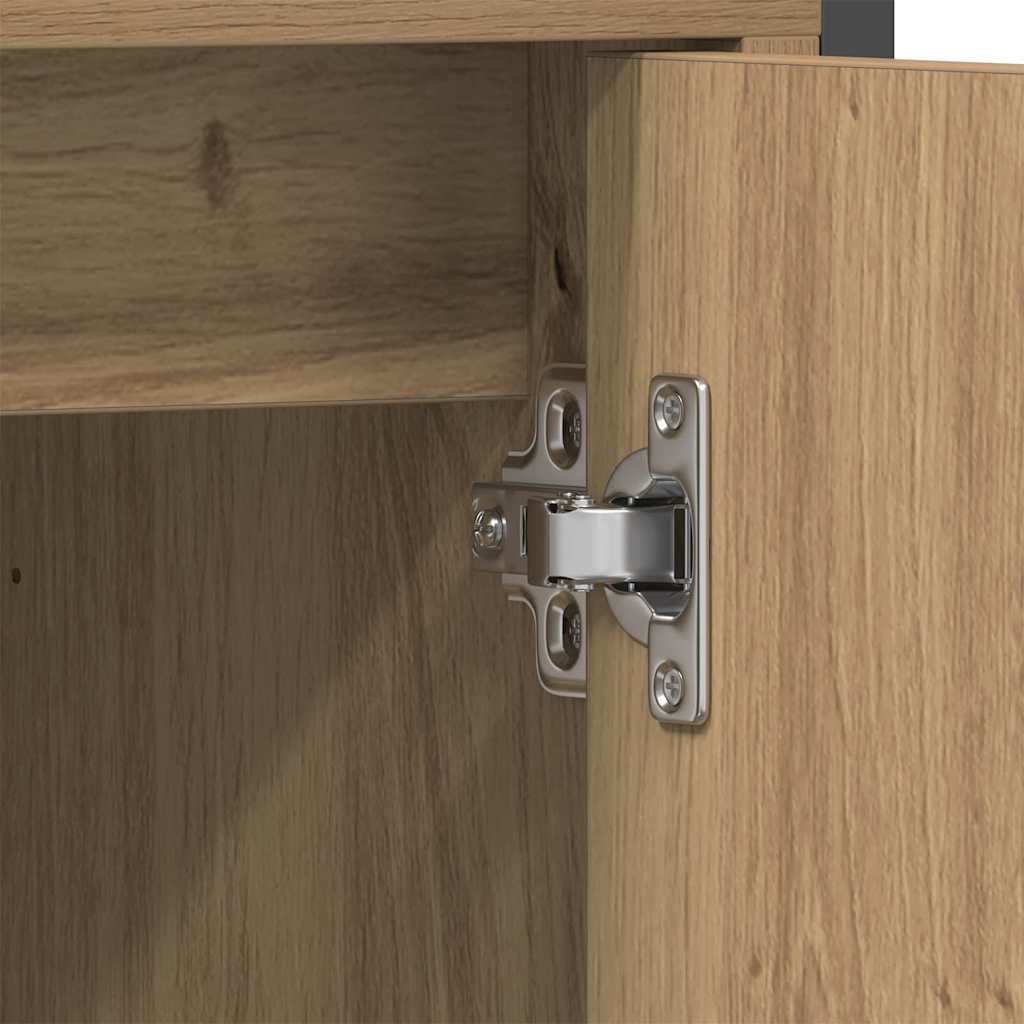 Badezimmermöbel Set mit Regal 3 pcs Braun 33 x 33 x 185.5 cm
